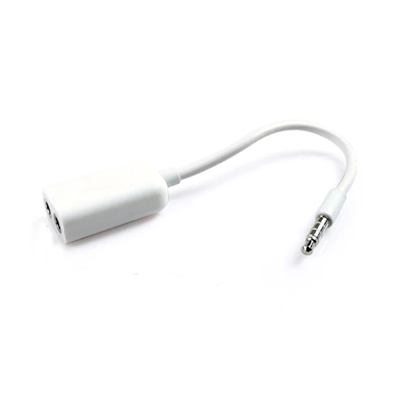 3.5 Mm Cable Headset Jack Headphone Earphone Audio Cable Y Splitter Adapter 1 Female To 2 Male Earphone Cord for Laptop Phone