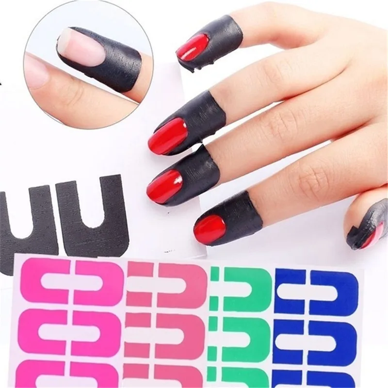 

Stripping tape sticker anti-splash protection nail creative U-shaped fingerprint sticker finger skin protection