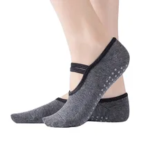 Спортивные хлопковые носки для фитнеса, женские носки для йоги, Нескользящие силиконовые Нескользящие носки с пятью пальцами, с открытой спиной, с 5 носками, балетный зал