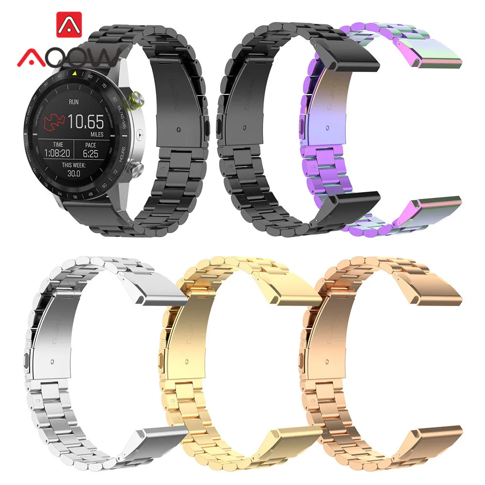 26 мм 22 мм 20 мм ремешок из нержавеющей стали для Garmin MARQ серии Fenix6/6X/6 S/5/5X/5s Forerunner 935 запасной Ремешок Браслет
