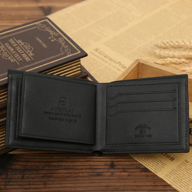 Leather Wallet Men Wallets Luxury Brand Clutch Wallet Brown Money Clip  Men's Leather Wallet Male Purse Cuzdan