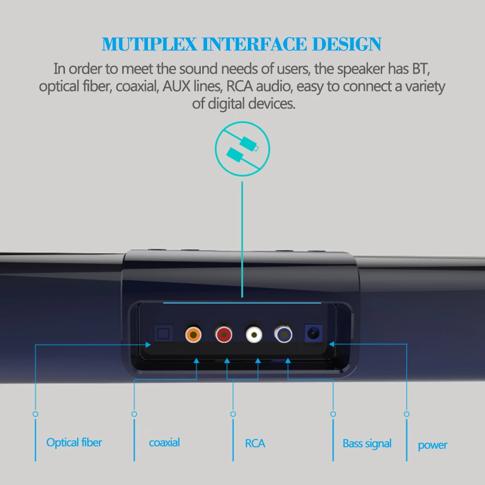 S100 Bluetooth 4,2 звуковая панель телевизора динамик беспроводной динамик стереофонический динамик Hi-Fi с пультом дистанционного управления Часы Дисплей для домашнего кинотеатра