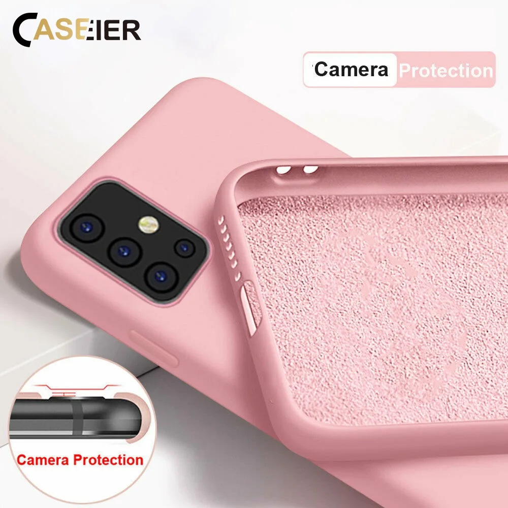Liquid Soft Silicone Phone Cases For Samsung S20 Plus Case Galaxy Note 9 S10 S9 S8 Original Cover Candy Funda |