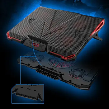 

Alien Gaming Laptop Cooler 15.6-Inch-Usb Version Notebook Cooler Pad 5 Led Fans Touch Cooling Stand For Gaming Laptop