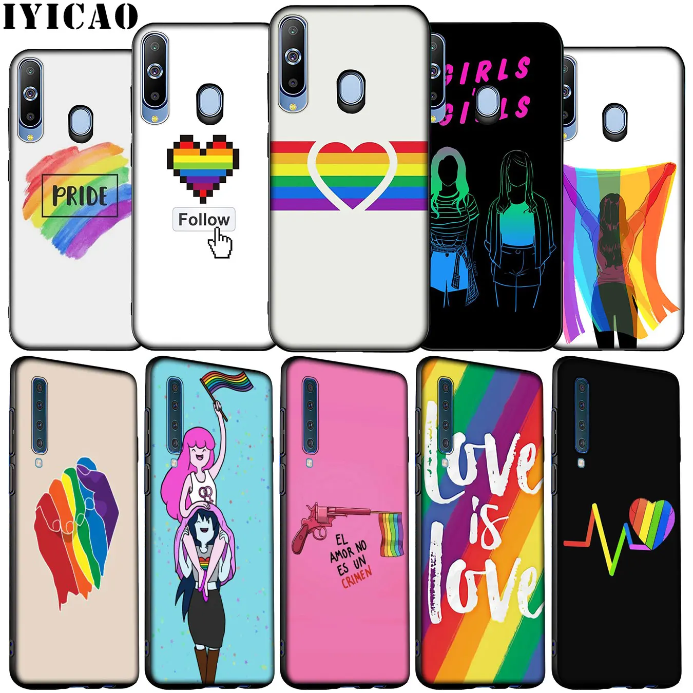 Gay Lesbian LGBT Rainbow is Love Soft Silicone Case for Samsung Galaxy A70 A50 A60 A40 A30 A20 A10 M10 M20 M30 M40 A20E Cover | Мобильные