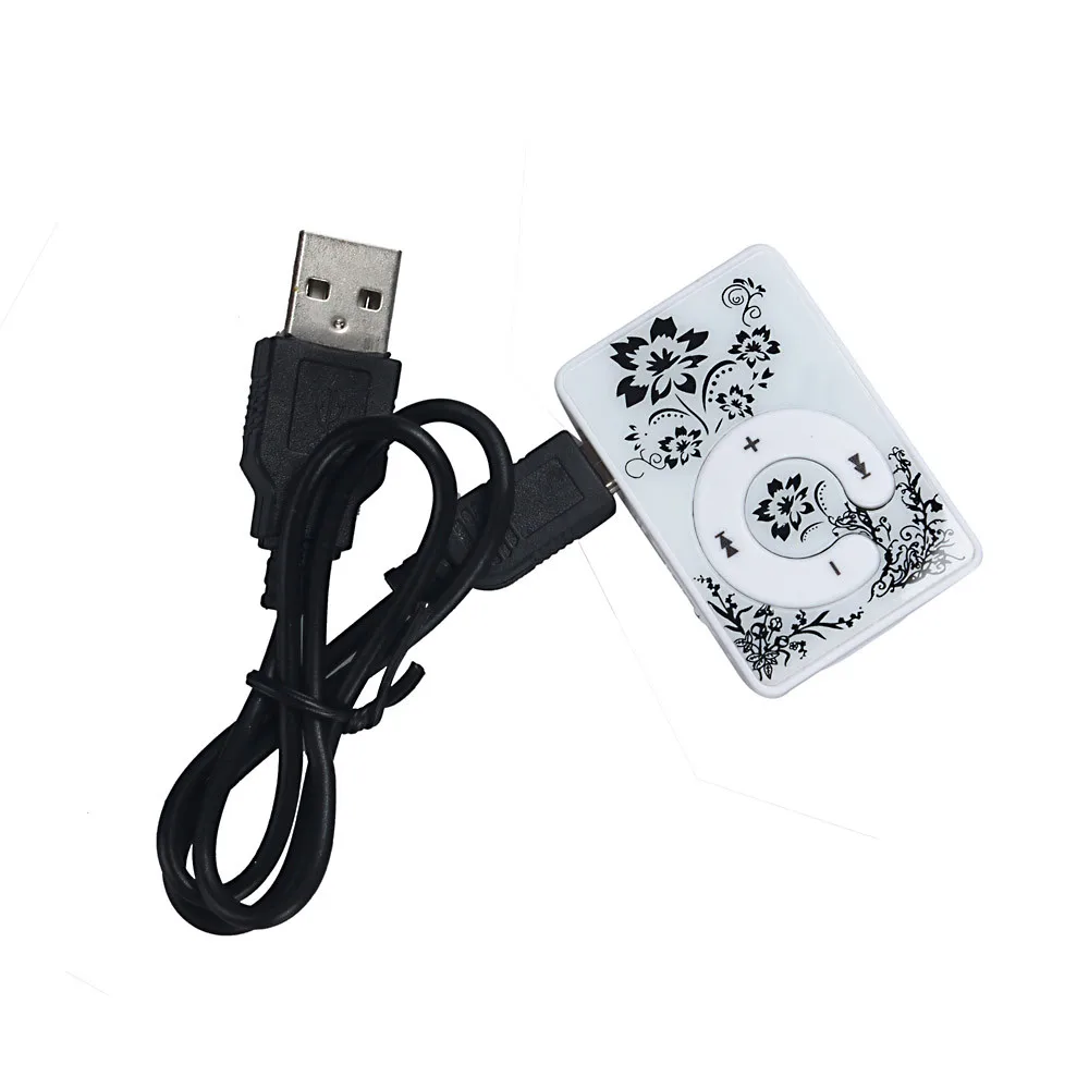 USB MP3 плеер портативный мини мультфильм цветочный узор музыка MP3 медиаплеер Поддержка до Micro 32 Гб SD TF карта подарок для друзей