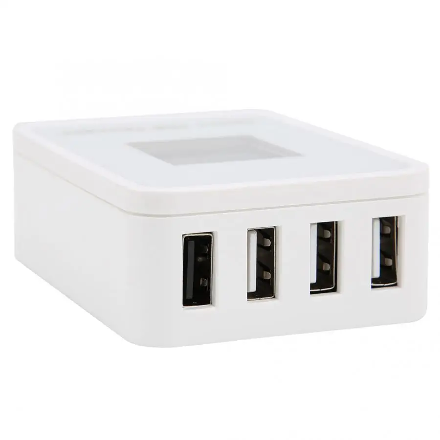 4-Порты и разъёмы мобильного телефона USB Смарт Зарядное устройство ЖК-дисплей в режиме реального времени цифровой Дисплей Быстрая зарядка QC3.0
