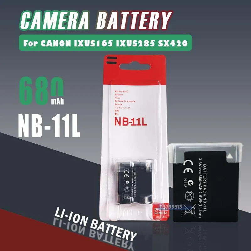 Аккумуляторная литий ионная батарея для Canon PowerShot A2300 XUS165 IXUS285 IXUS175 SX420 3 6 В 680