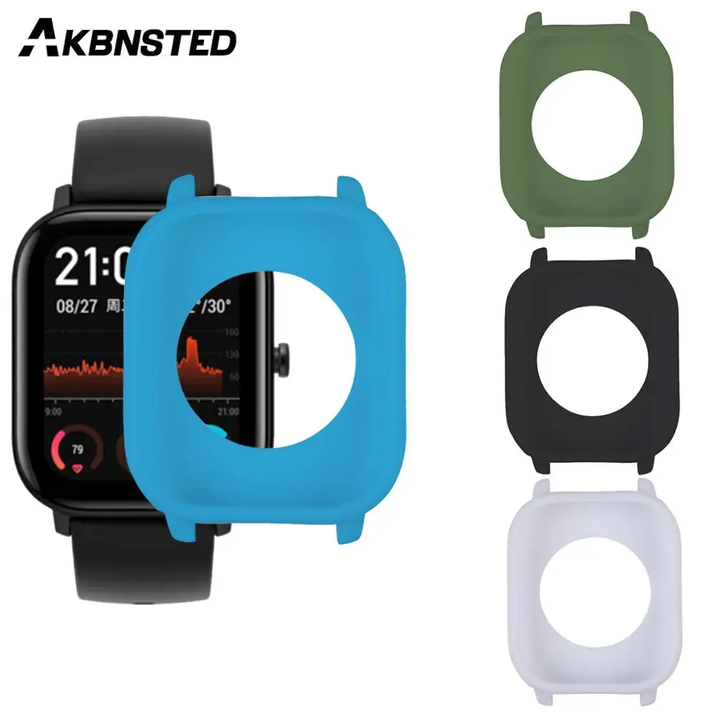 AKBNSTED цветной мягкий силиконовый защитный чехол для Xiaomi Huami Amazfit GTS умных часов