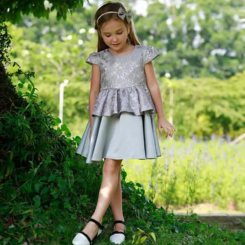 

New Girl clothes girl dress traditional lace noble wind princess dress plus hair accessories for party