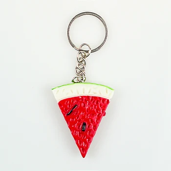 

FREE SHIPPING BY DHL 100pcs/lot New Lovely Watermelon Keychains Watermelon Slices Keyrings for Fruit Gifts
