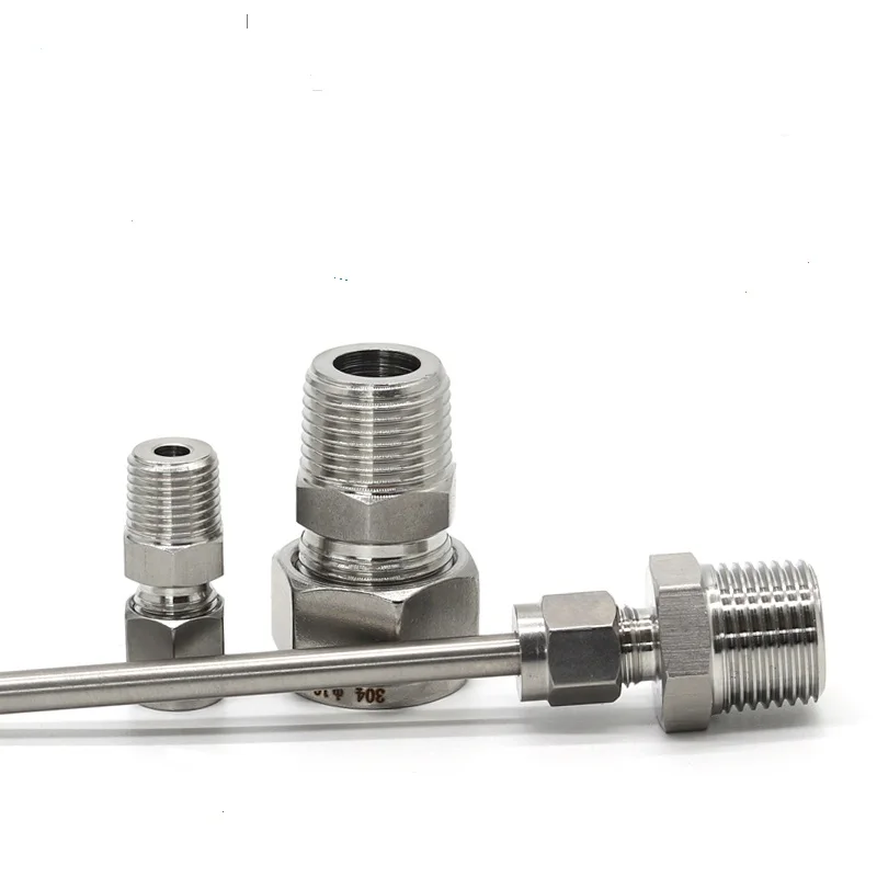 Наружная резьба 3/8 &quotPT NPT x 6 мм 8 внешний диаметр двойная ОБЖИМНАЯ трубка