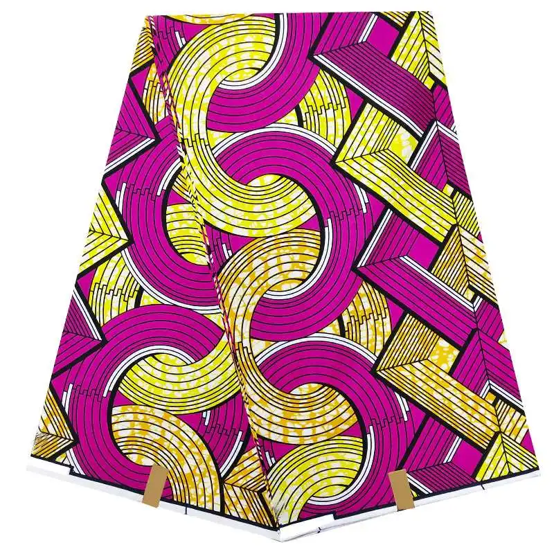 Фиолетовый цвет Анкара Красивый хлопок Pagne африканская ткань воск стиль настоящий воск tissu Анкара ткань Свадебные платья