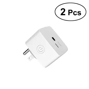

1 x 2Psc WiFi Wireless Socket Mini Smart Plug Compatible With Alexa And Google Home (US Plug)