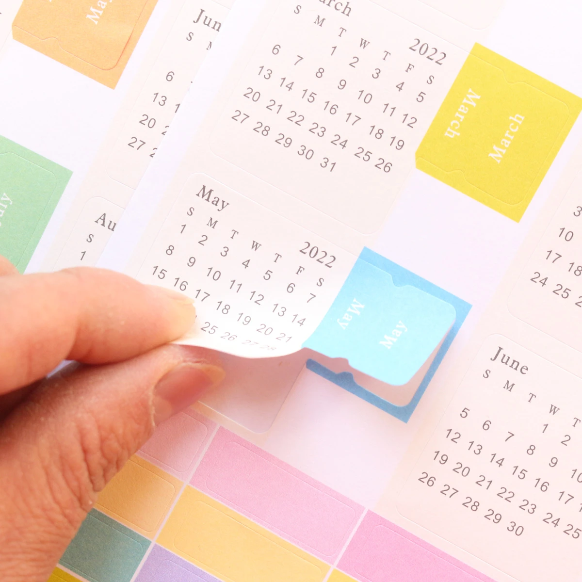 Domikee Classic Colored 2021 2022 Year Calendar Journal Stickers Office School Date Index Label For Diary Planner Stationery|Assorted Stickers| - Aliexpress
