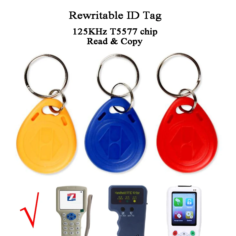 Копировальный Дубликатор RFID T5577 для перезаписываемой идентификационной бирки 100