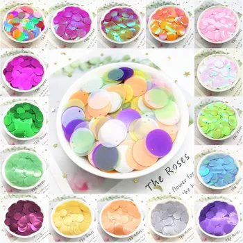 

2cm Matte Large Round Sequins 20mm AB Color PVC Flat Loose Sequins with Side Hole Paillettes DIY Crafts Sewing Accessories 20g