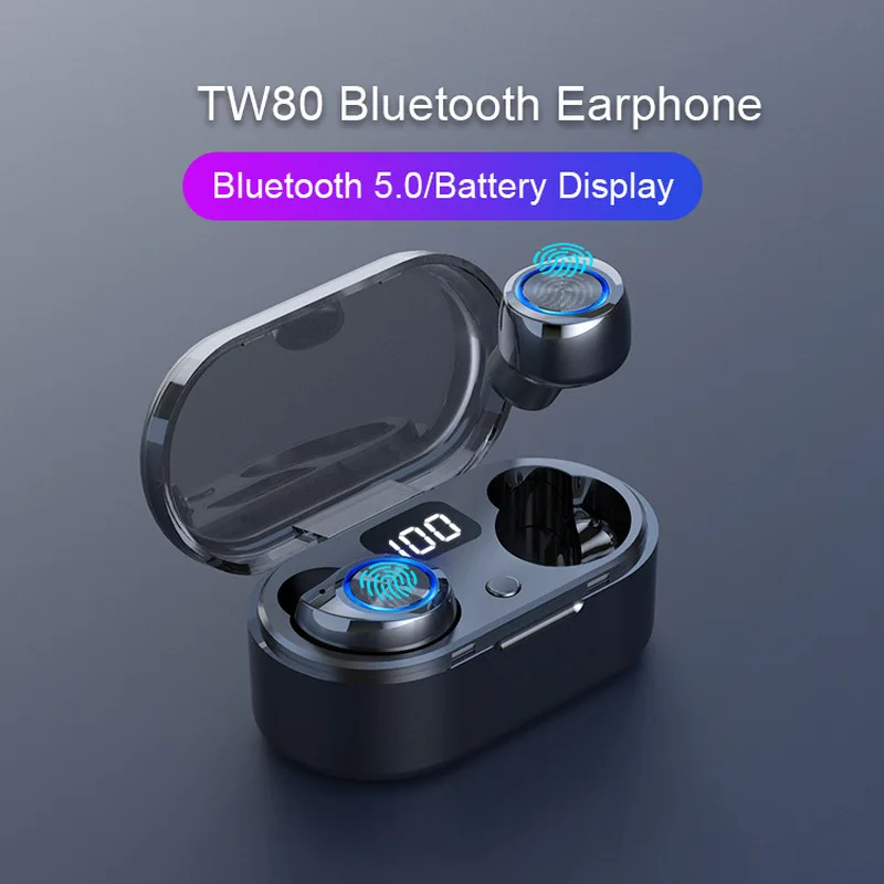 IWALK TWS Bluetooth 5 0 Earphone HIFI Sound Wireless with 350 MAh Charging Case LED Display IPX5 Waterproof Earphones