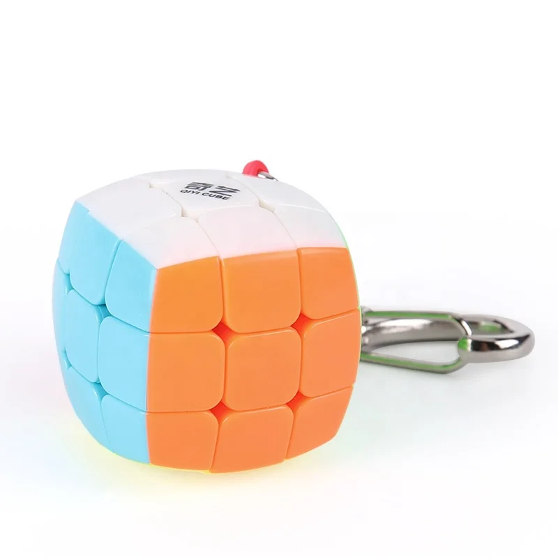 Высокое качество QiYi MoFangGe 3x3x3 брелок волшебный куб головоломка скорость брелок для ключей Мини кулон в виде хлеба цепь игрушки