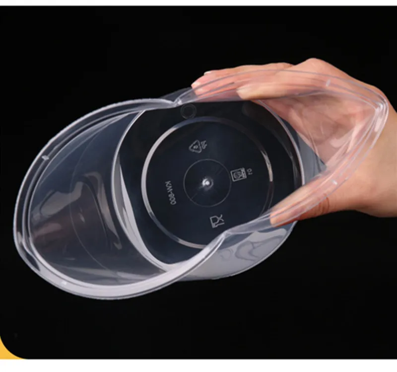 25pcs Round thick disposable lunch box takeaway package fast food fresh fruit salad boxes kitchen accessories transparent bowl