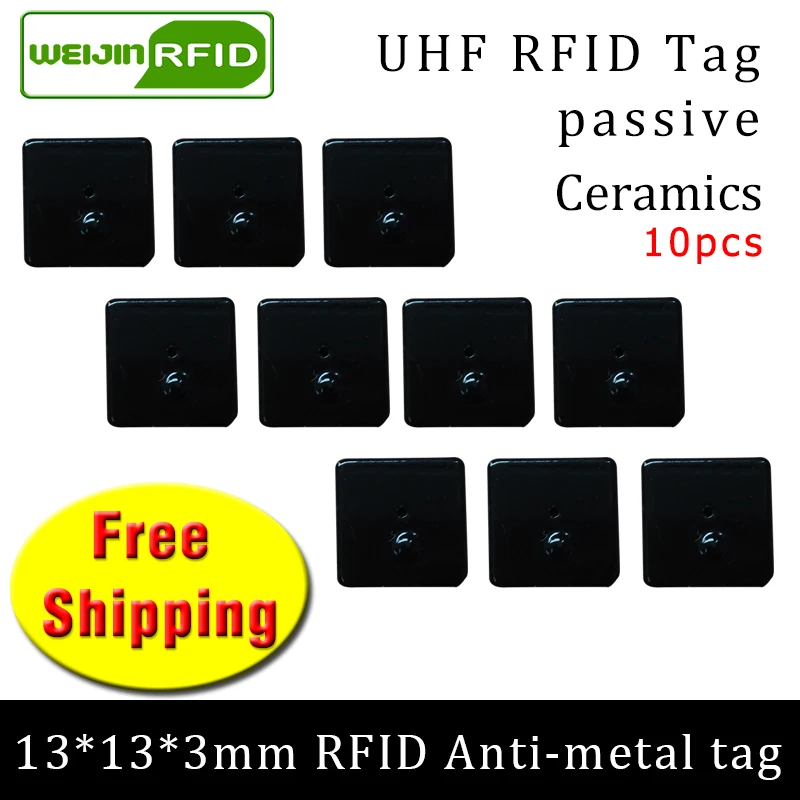 UHF RFID Анти метка 915 МГц 868 Alien Higgs3 EPC 10 шт. Бесплатная доставка 13*13*3 мм Маленькая