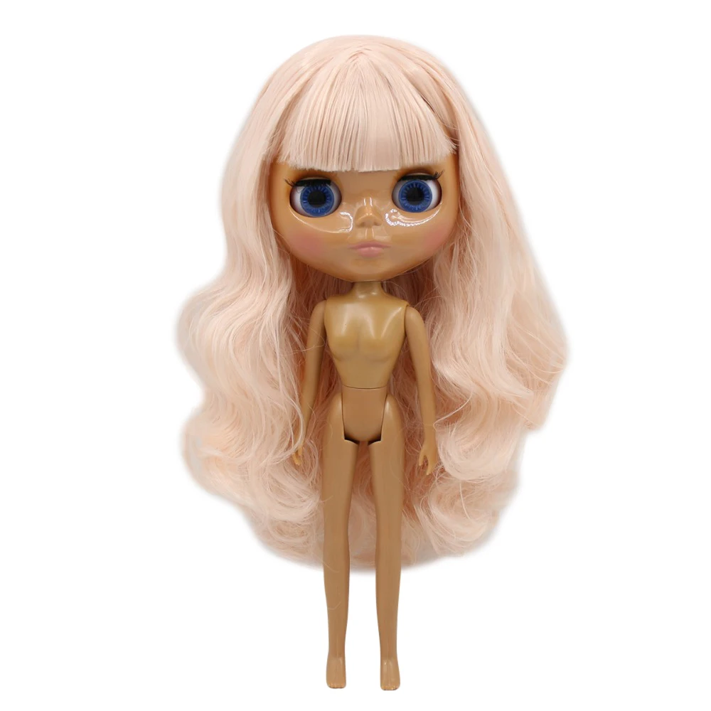 Icy Dbsブライス人形1 6 Bjdおもちゃ ダークスキン リカちゃん ボディ 淡いピンクの髪 光沢のある顔 30cmのアニメおもちゃ 女の子へのギフト Aliexpress おもちゃ ホビー
