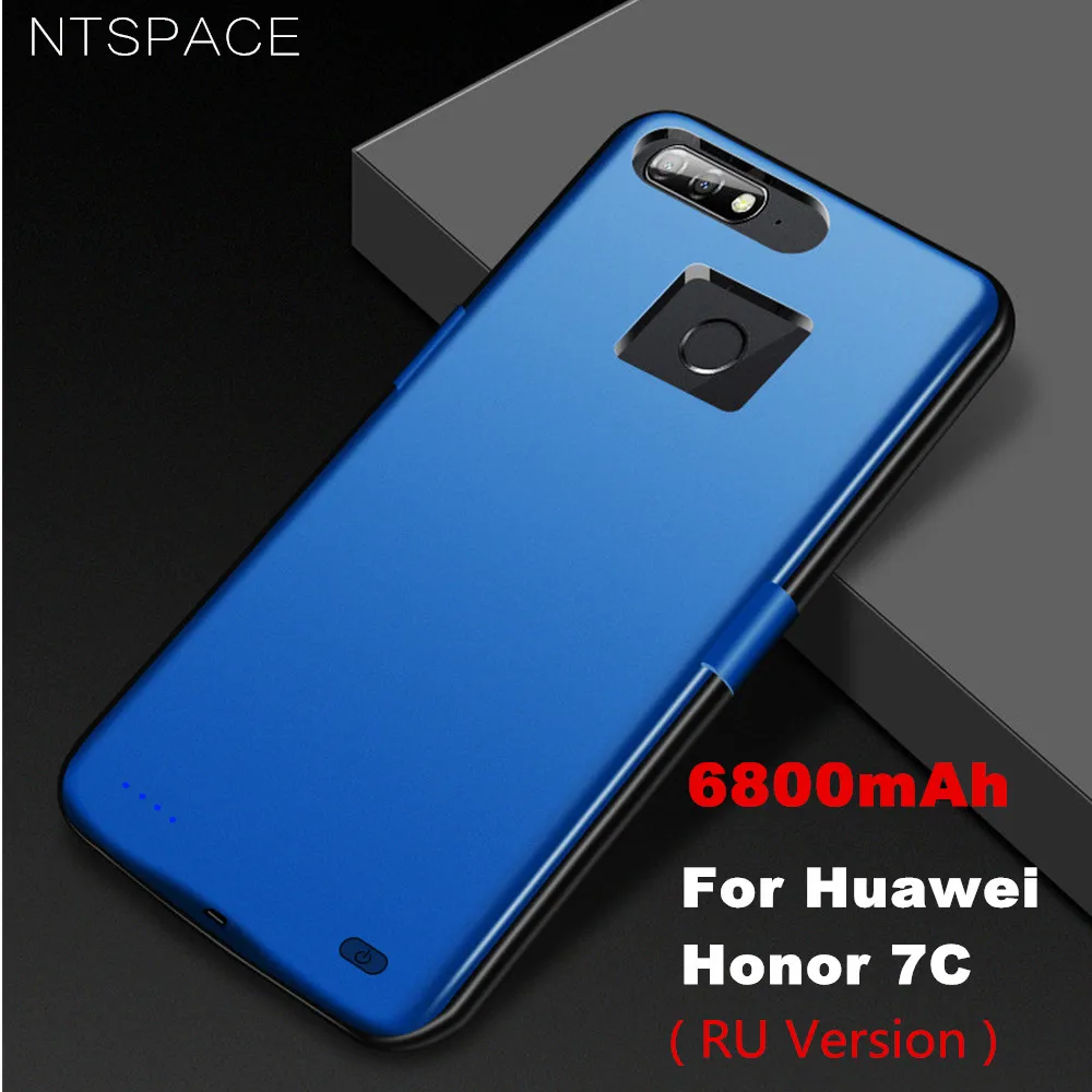

NTSPACE Battery Charger Cases For Huawei Honor 7C RU Version Power Case 6800mAh Slim Backup Power Bank Pack Charging Cover Case