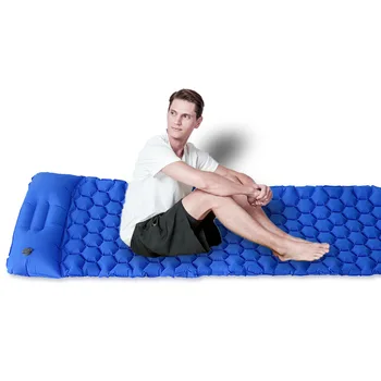

Portable Inflatable Mattress Camping Mat Nylon TPU Sleeping Pad Lightweight Moisture-proof Air Mattress Air Folding Seat Mat