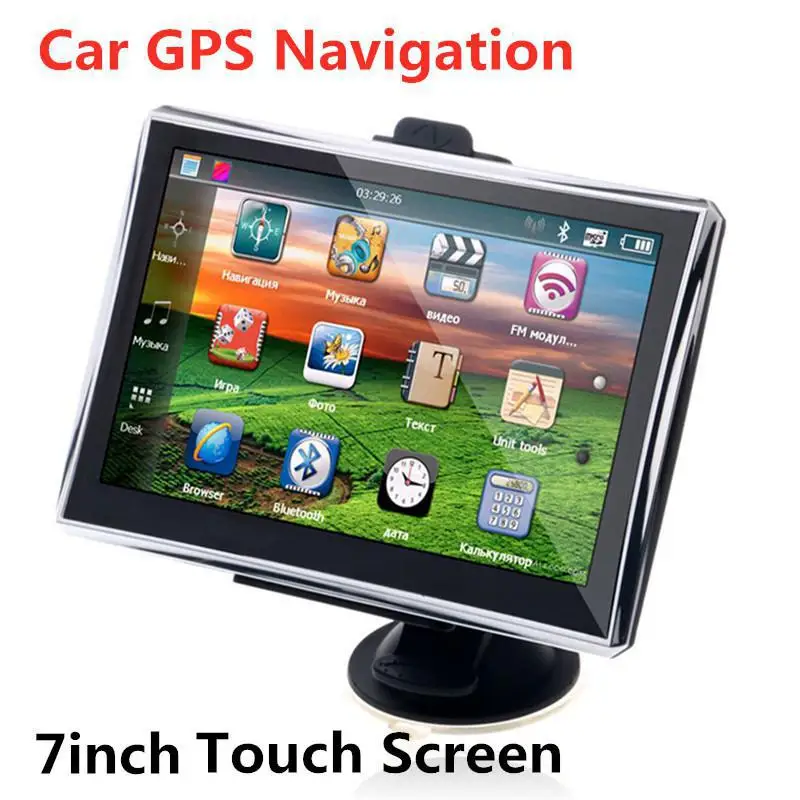 Автомобильный GPS навигатор 7 дюймов HD 256 МБ/8 ГБ FM MP3/MP4 плееры автомобильные