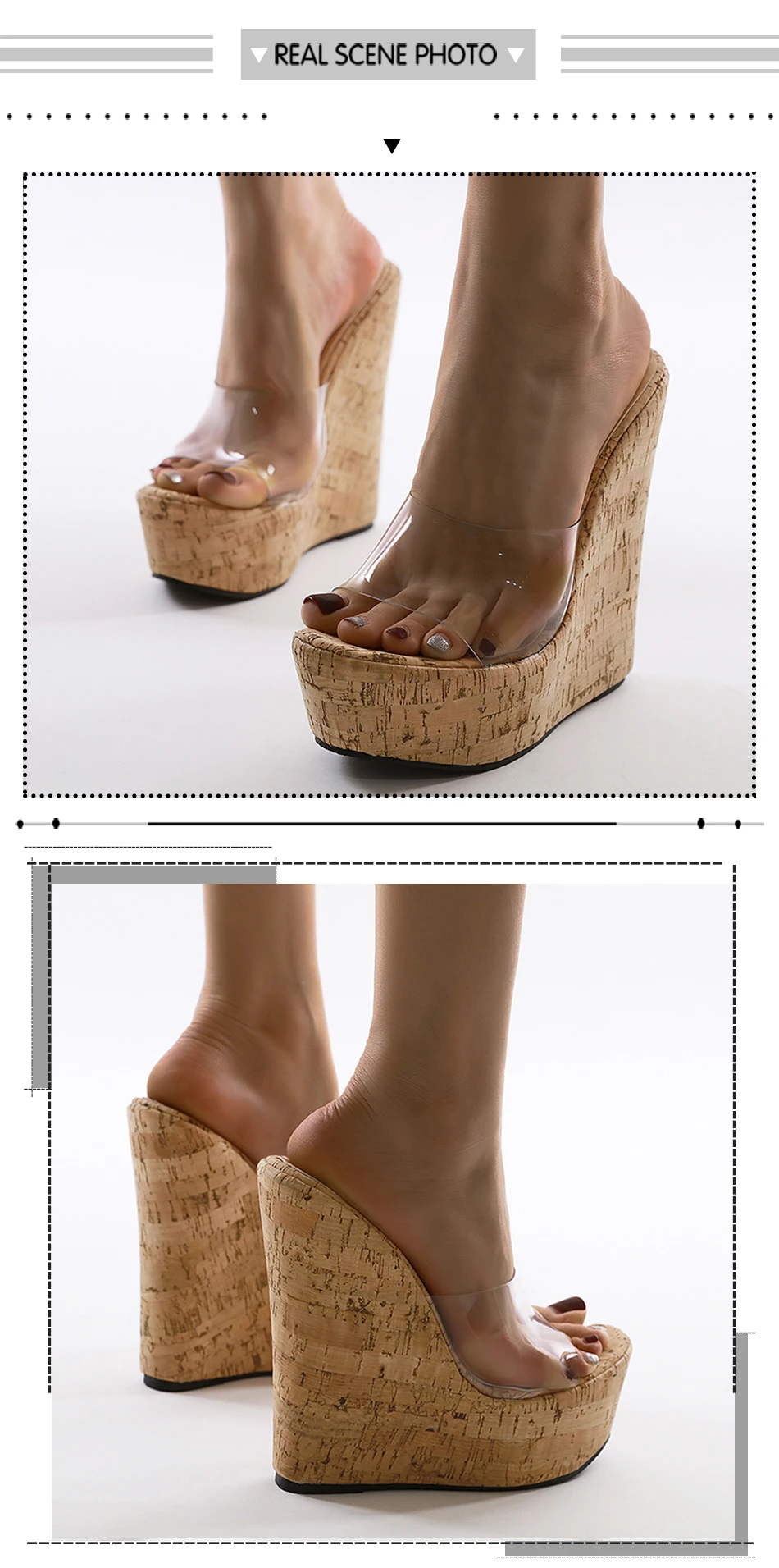 2020 New Summer Transparent Platform Wedges Sandals Women Fashion High Heels Female Summer Shoes (2)