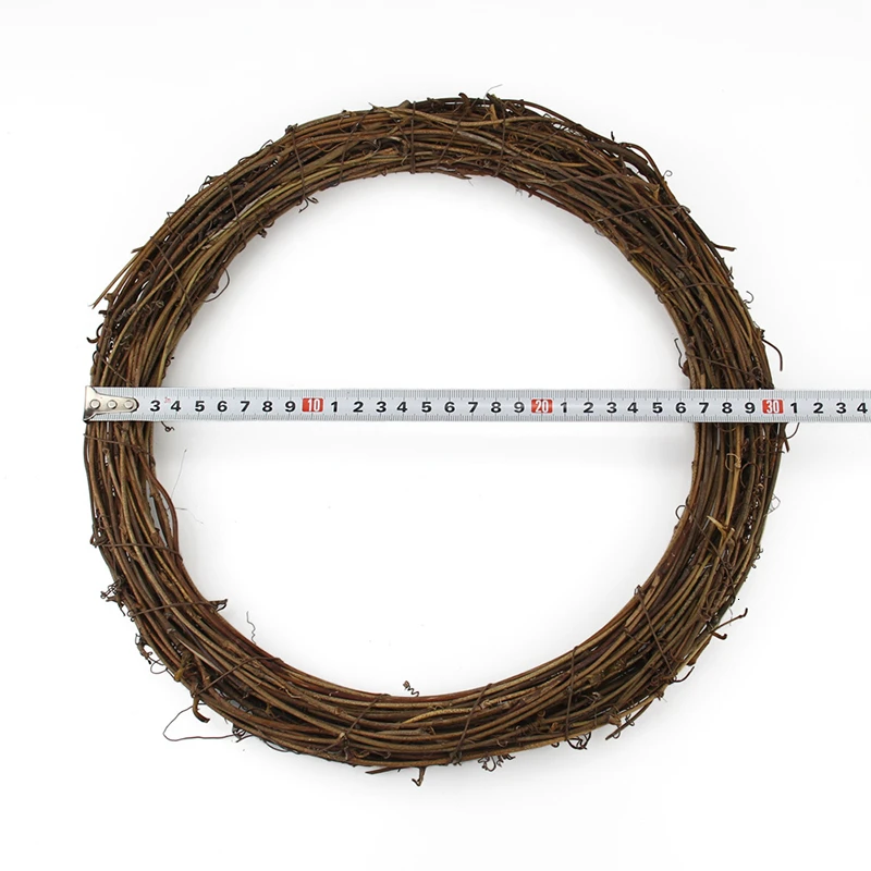 Festive Natural Rattan Wreath Garland