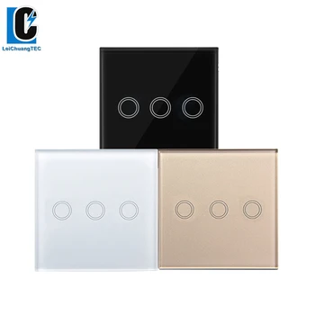 

86Type Three Gang Smart Touch Remote Control Free Sticker Switch Use With Intelligent Switch
