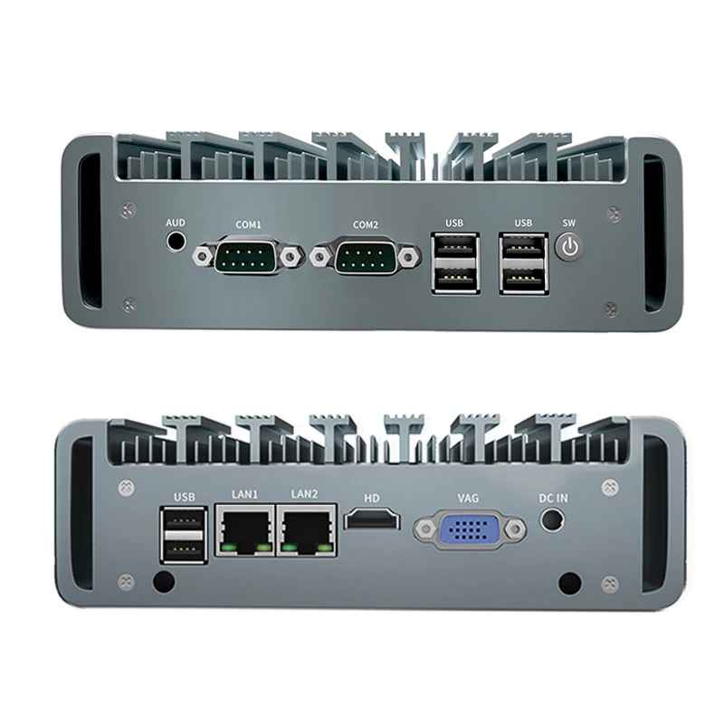 Новый 2 RS232 с Core I3 I5 17 Dual Giagabit Lan промышленный мини-компьютер поддержка Linux Ubuntu PFsense