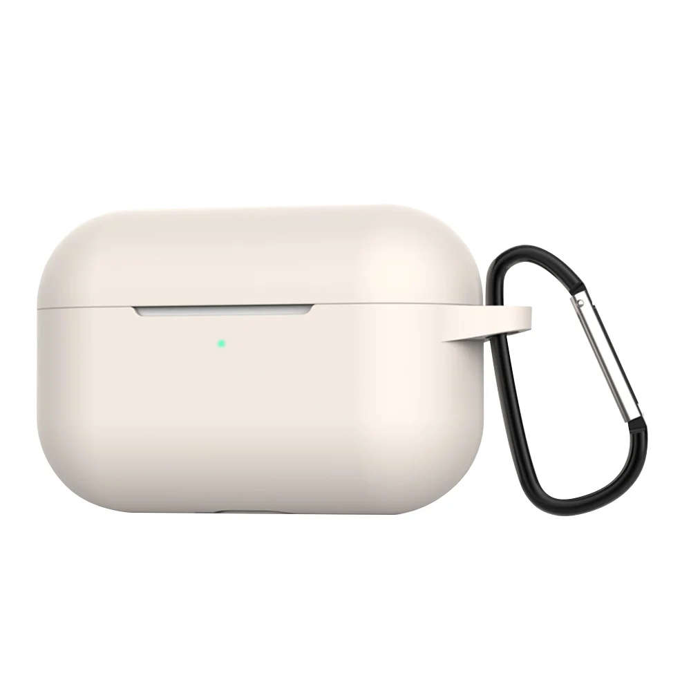 IKSNAIL силиконовый чехол для Airpods Pro, чехол, беспроводной Bluetooth для Apple Airpods Pro, чехол, чехол для наушников, чехол для Air Pods pro 3 - Цвет: White with hook