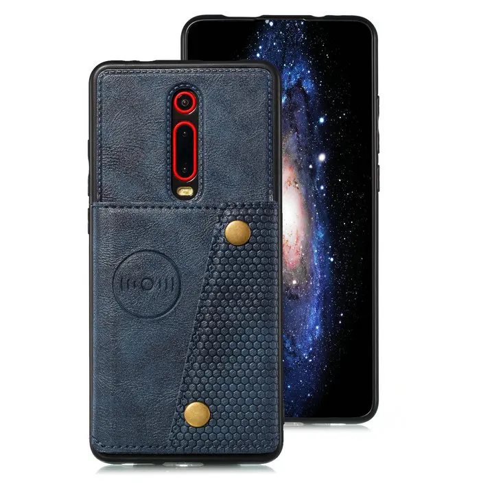 Роскошный кожаный чехол-книжка с отделением для карт для Xiaomi mi 9 T, чехол mi 9 T, задняя крышка, ТПУ бампер для Funda Xiaomi mi 9 T Pro, чехол mi T9 9 T mi 9 T - Цвет: Синий
