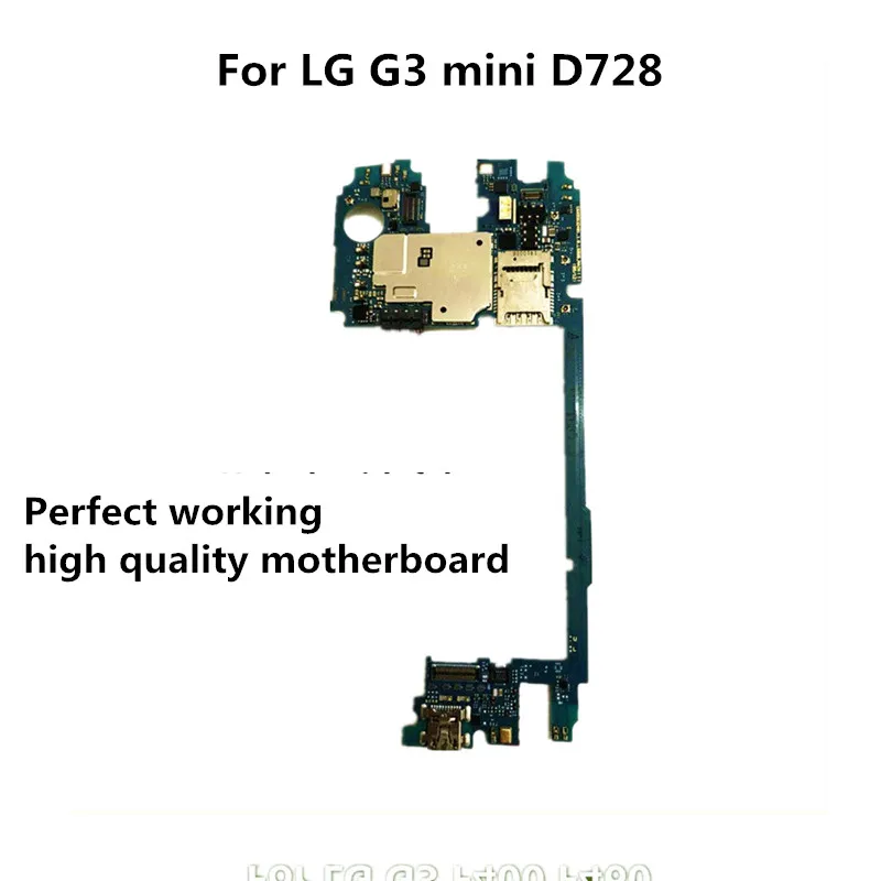 

Tested Full Work Original Motherboard For LG G3 mini D728 Logic Circuit Electronic Board Plate