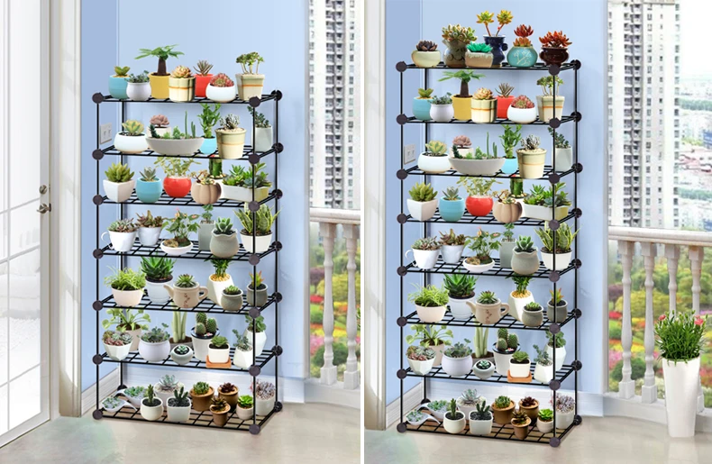 Экономичная комбинация железа искусство креативный балкон суккулент Pergola стеллаж для хранения обуви стойка простота многослойная структура