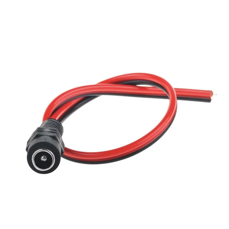 

10Pcs 12V DC Power 5.5x2.1mm Pigtail Male Female Cable Plug CCTV Camera LED Light Hi 888