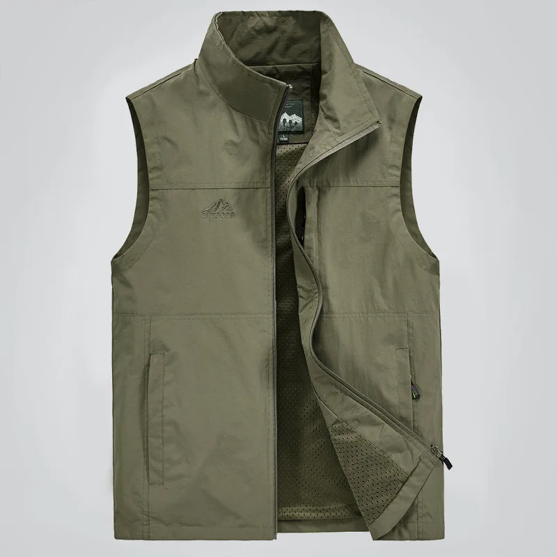 

2019 Summer New Style Men Outdoor Mountain Climbing Waistcoat Middle-aged Plus-sized Fishing Photography Mesh Vest
