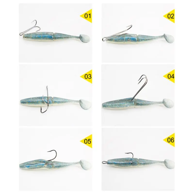 

30 Pcs/Box Fishing Hook Double Hooks Sharp Barbed Tip Outdoor For DIY Soft Lure Long Hook Tackle Accessories