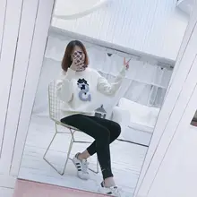 Осенне-зимние новые стильные детские леггинсы с вышитыми буквами для родителей и детей