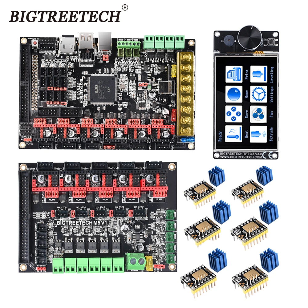 Плата управления BIGTREETECH GTR V1.0 M5 TFT35 V3.0 экран TMC2208 TMC2209 A4988 детали для 3D принтера SKR V1.4