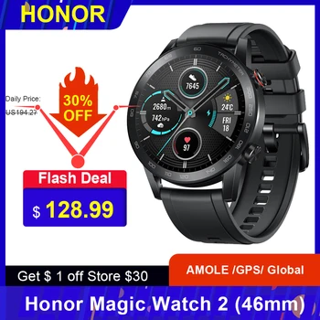 

Honor Magic Watch 2 (MNS-B19) 1.39-inches AMOLE Bluetooth 5.1 GPS 4GB ROM+32MB RAM 14 Days Phone Call Heart Rate For Android iOS