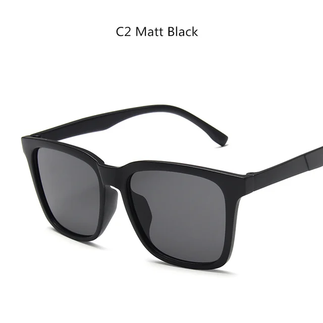 MAYTEN Sunglasses for Men Plastic Oculos De Sol Men's Fashion Square Driving Eyewear Travel Sun Glasses Eye Protect Matte Black