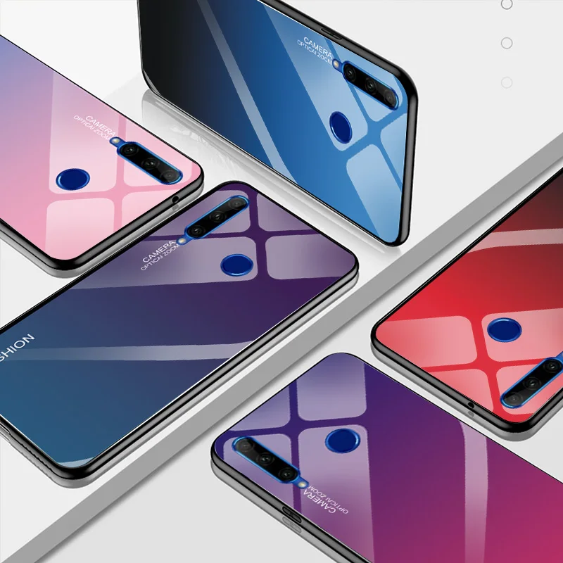 

Gradient Tempered Glass Phone Case For Huawei Honor 10 20 10i 20i 20 Pro 20 Lite Cover Housing For Mate 20 Lite Protector Covers
