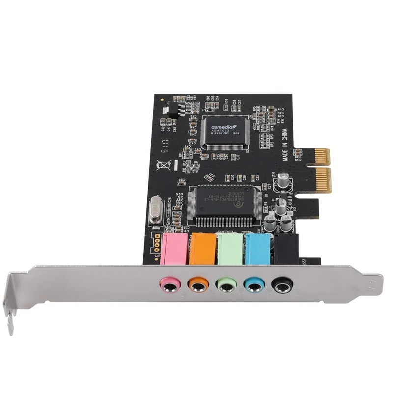 Dumta PCIe Soundkarte 5.1 PCI Express Surround 3D-Audiokarte Fuer PC mit hoher Direct Sound Performance und Low Profile Bracket Dumta PCIe Soundkarte 5.1 PCI Express Surround 3D-Audiokarte Fuer PC mit hoher Direct Sound Performance und Low Profile Bracket