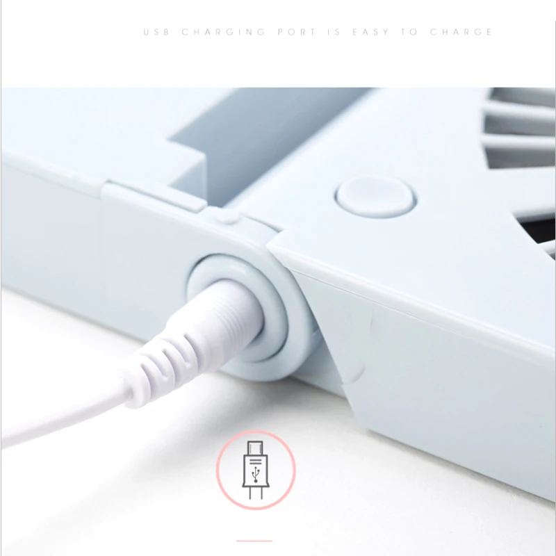 ABRA-ноутбук вентилятор Usb зарядка складной мини портативный маленький вентилятор для студентов Настольный стоящий ПК маленький вентилятор аккумулятор Usb Перезаряжаемый