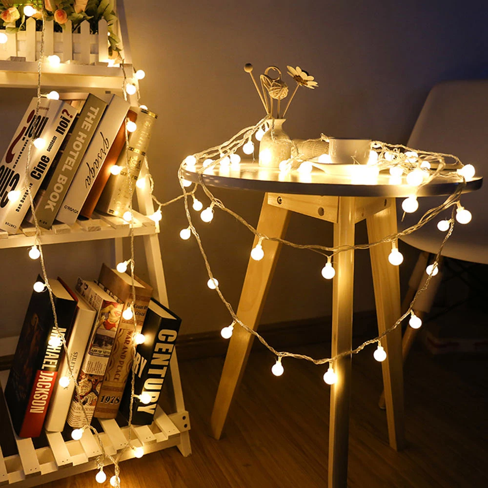 

3M 6M 10M Fairy Garland LED Ball String Lights Waterproof for Christmas Tree Wedding Home Indoor Decoration Battery Powered