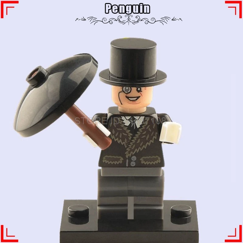 Пингвин DC детективные фигурки из фильма Бэтмен Робин Супермен Супергерои Аркхэм Готэм город Marvel игрушка-конструктор подарок строительные блоки - Цвет: Penguin
