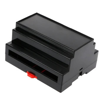 

107*87*59mm Black/White Plastic Din Rail Junction Box Electronic Equipment L4MF